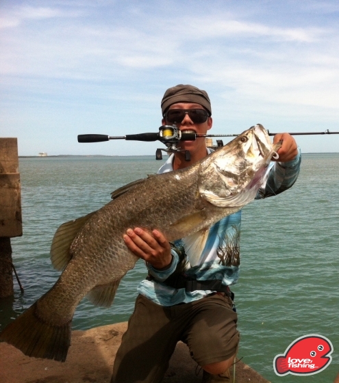 Do you see the big barra!!