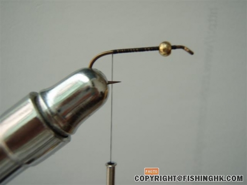 Starting...note the copper bead