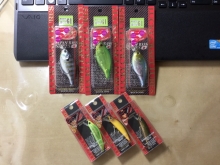 lurckycraft lures 6 pcs + rapala lures 7 pcs